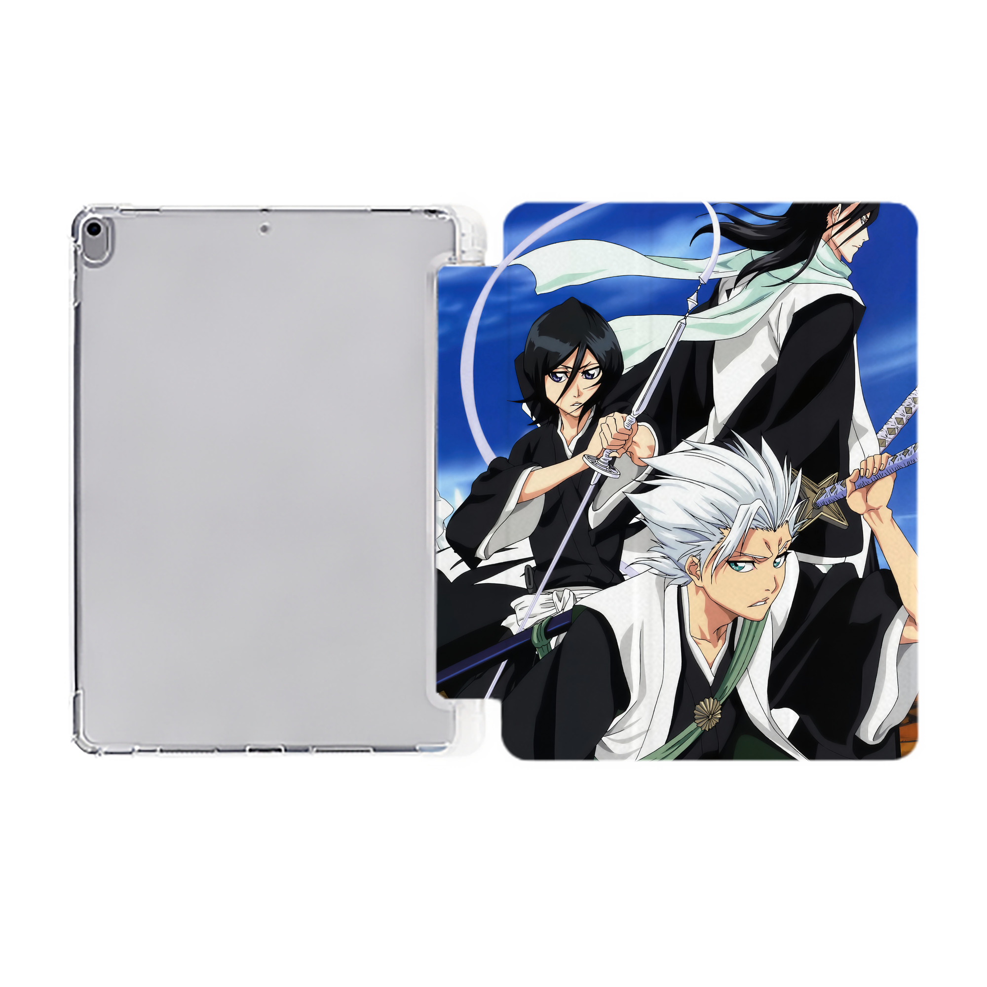 （画像用） ブリーチ BLEACH IPad ケース ペン収納付き 三つ折りスタンド PUレザー×シリコン 対応機種9.5/10.5/10.9インチ